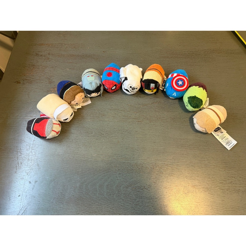 Disney Tsum Tsum Mini Plush Lot Marvel Star Wars Spiderman Captain America Hulk